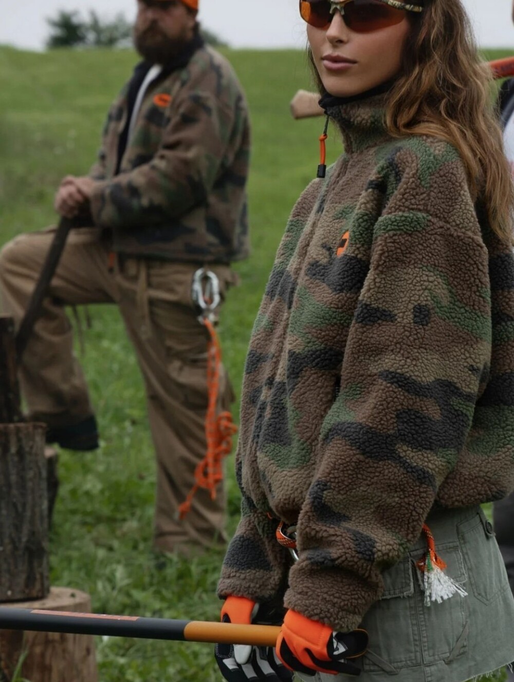 Dairy Boy FIRE! NWT! The Funky Fleece in Decoy Camo in Earth. XS/S. R2S! - Picture 4 of 12